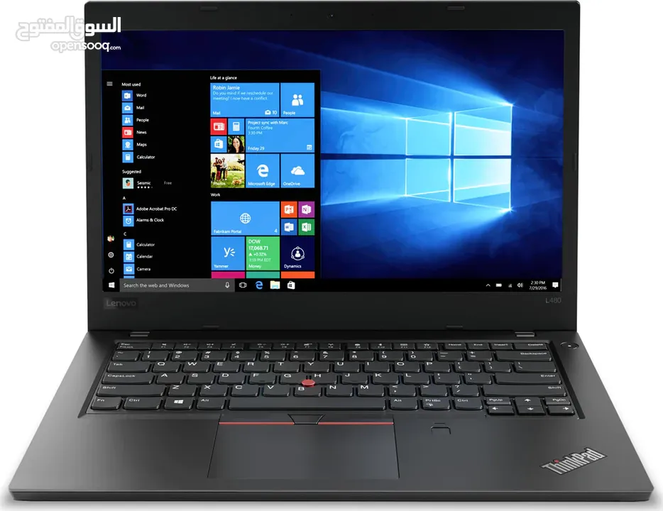 لابتوب Lenovo ThinkPad L480 14" Intel Core i5-8250U 8GB RAM 256GB SSD Webcam Win 10 Pro شبه جديد