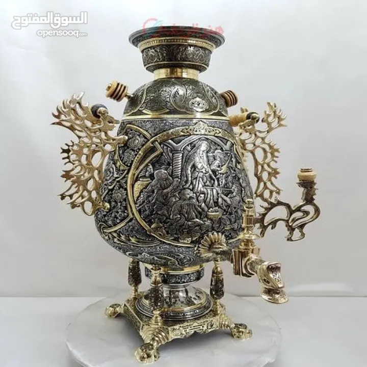 سماور الفحم النحاسية الفاخرة