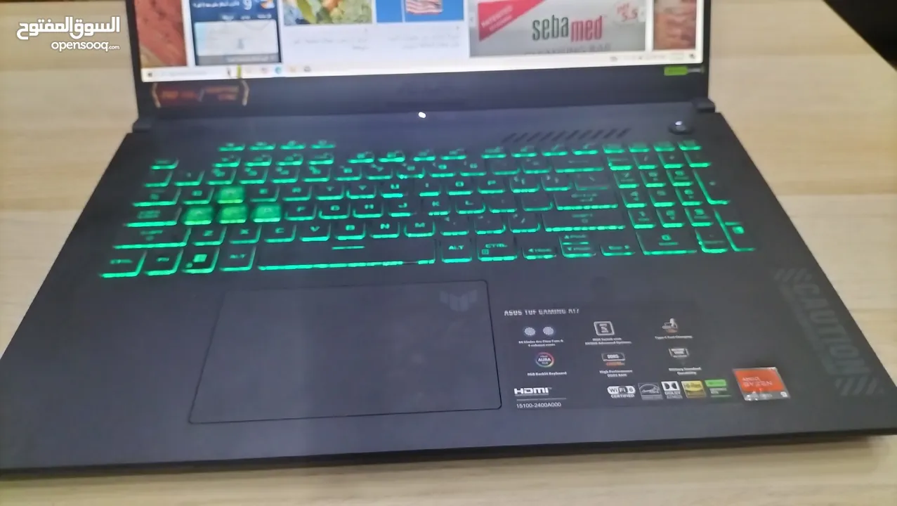 لابتوب جيمنج فل نظافة مواصفات عاليه ASUS TUF GAMING A17