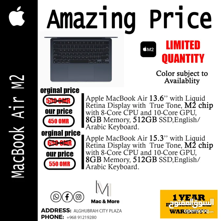MacBook Air M2 512 gb 13.6”&15.3”