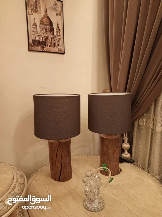 مشغولات خشبية يدوية (ترابيزات..تيبل لامب).... hand made