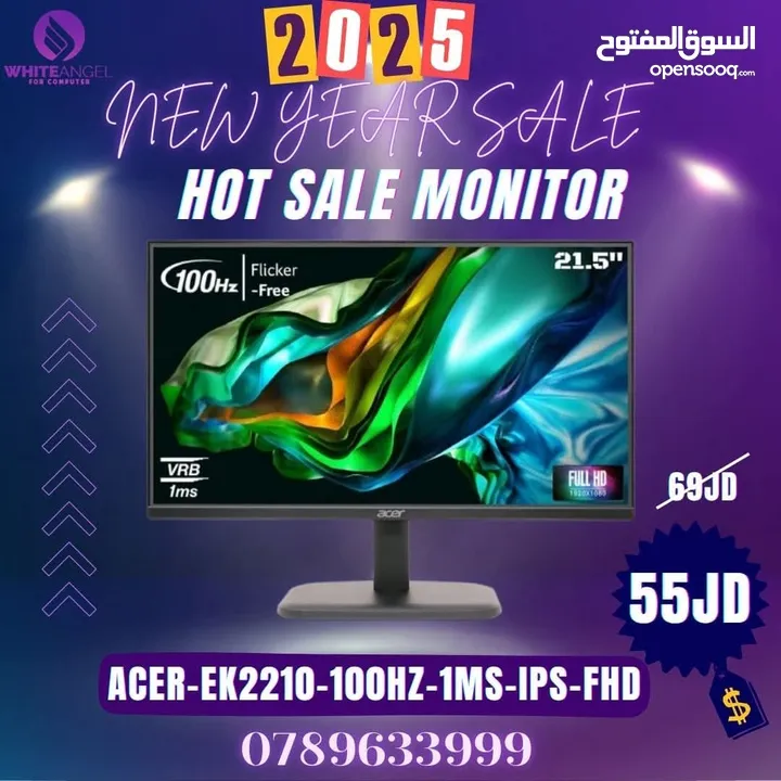 شاشة 27" سامسونج 100 هيرتز جديده  Monitor SAMSUNG 27" FHD , 100Hz,IPS