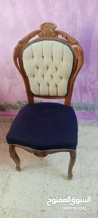 طاوله سفره خشب زان مع كراسي