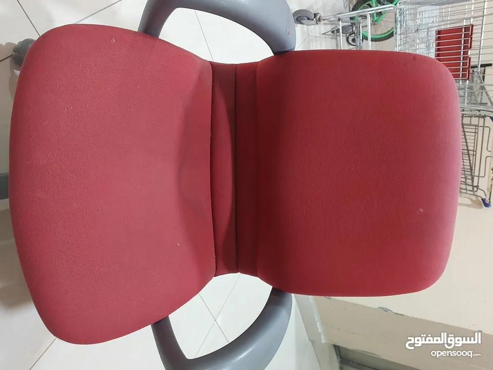 FOR SALE: Red Table Chair/Rolling Chair- 7KD