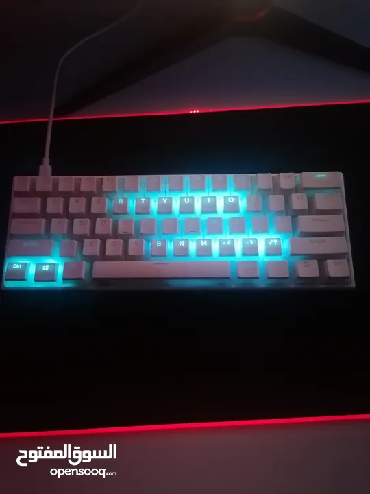 كيبورد ميكانيكال فانتيك 60% keyboard fantech maxfit61 red switch white بحاله الوكاله