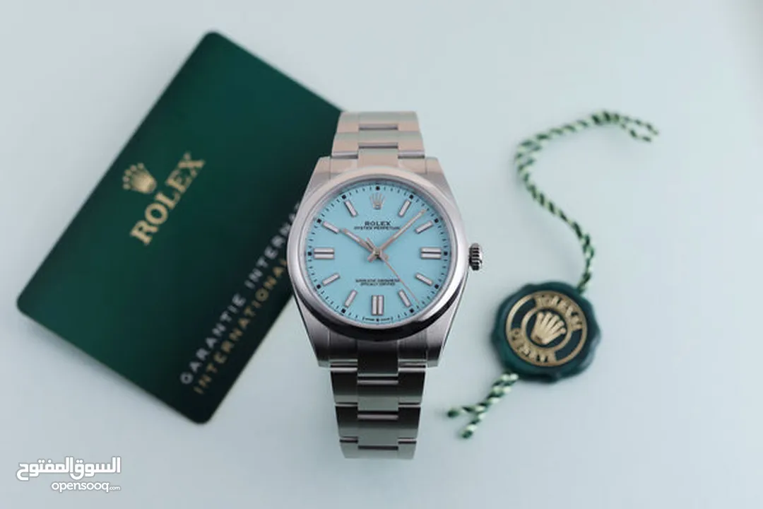 Rolex Oyster Perpetual 124300 Tiffany Turquoise Index Dial 41mm -  (233785548) | السوق المفتوح