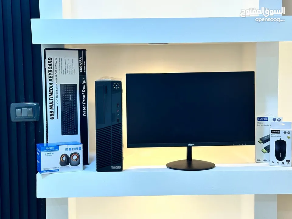 جهاز كمبيوتر مكتبي خارق للأداء العالي COER I7 RAM 16GB مع شاشات جديده 24 انش
