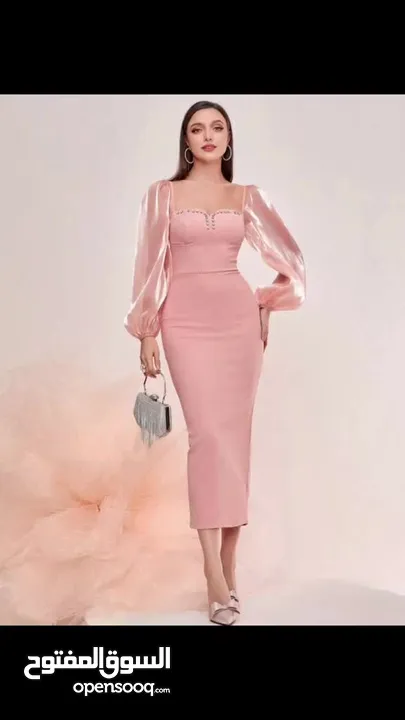 Shein bodycon pink dress