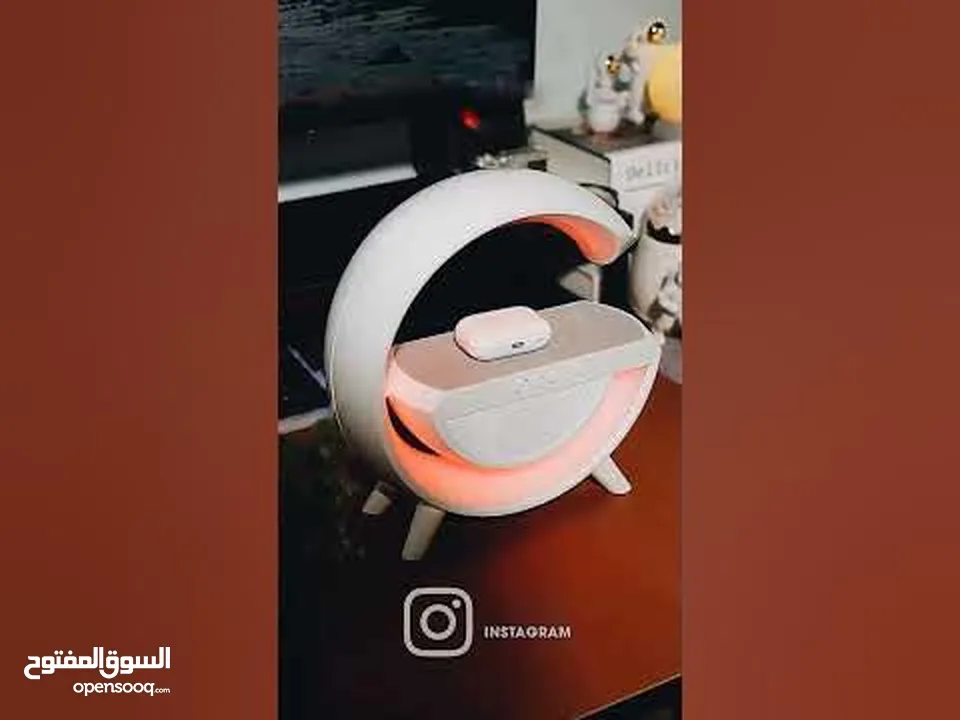 سماعه شحن لاسلكي ضوء LED مكبر صوت