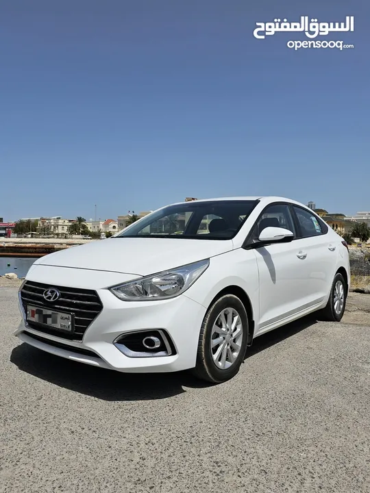 # HYUNDAI ACCENT ( YEAR-2019) WHITE SEDAN CALL ME 35 66 74 74