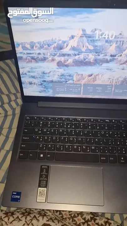 للبيع مستخدم اسبوع فقط كفالة سنة من البائع  idea pad slim 3 15 irh8 LENOVO LAPTOP