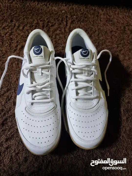 Nike Zoom Court Lite 3 Men's Shoe, White (Size 46 حذاء نايكي زووم كورت لايت 3 للرجال، أبيض (مقاس 46