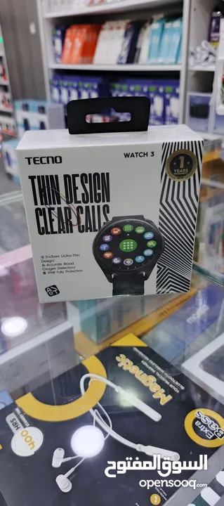 ساعه TECNO WATCH 3 الاصلية بطارية 250 بتضل 7 ايام متواصلة او 30 يوم ع وضع الاستعداد