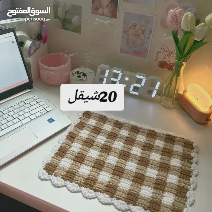 اغراض كروشيه متنوعة للبيع مع امكانية التصميم حسب الطلب