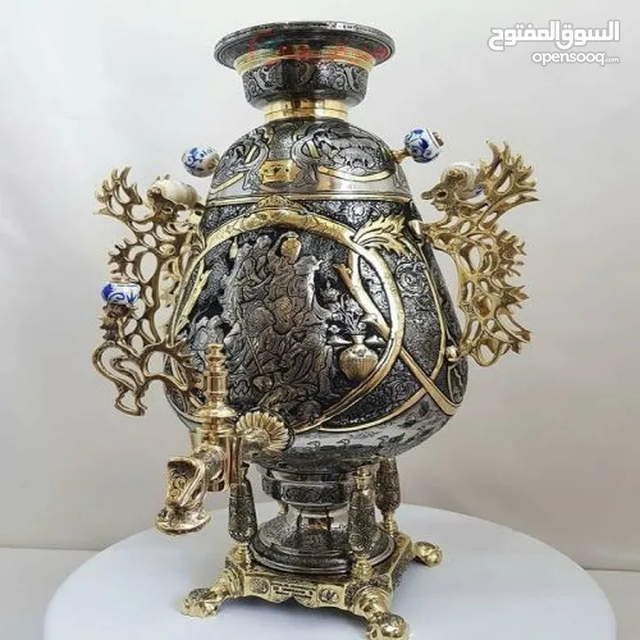سماور الفحم النحاسية الفاخرة