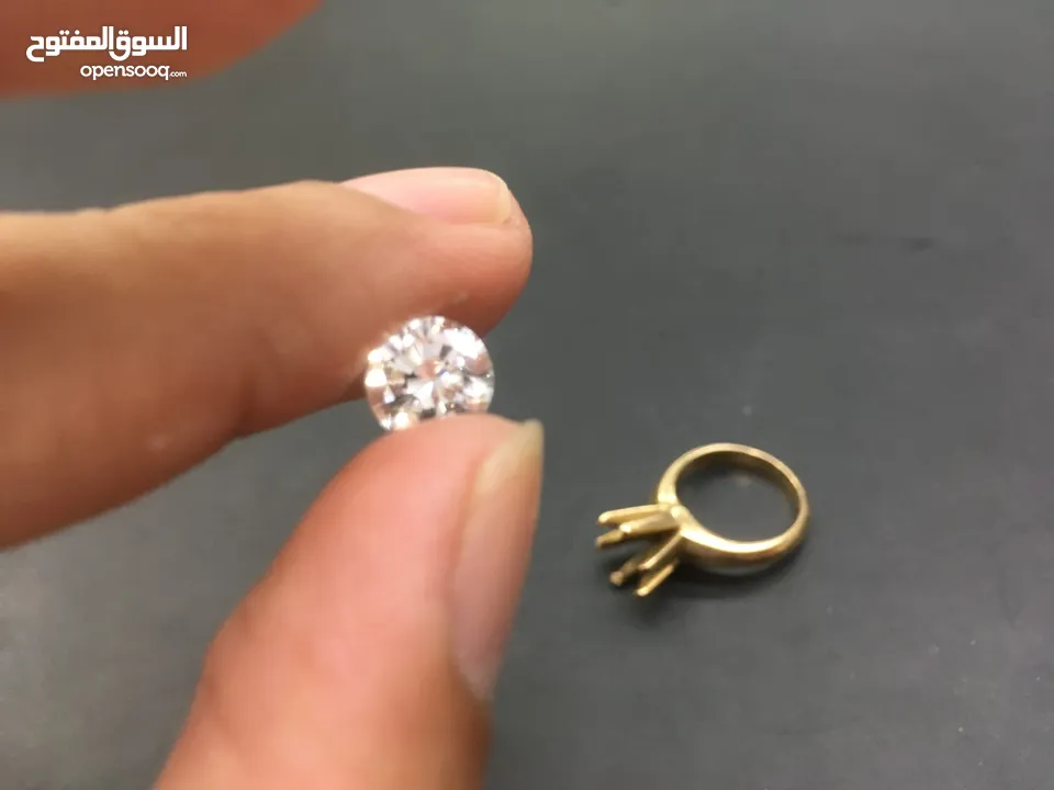 6 carat diamond ring with gold plated body