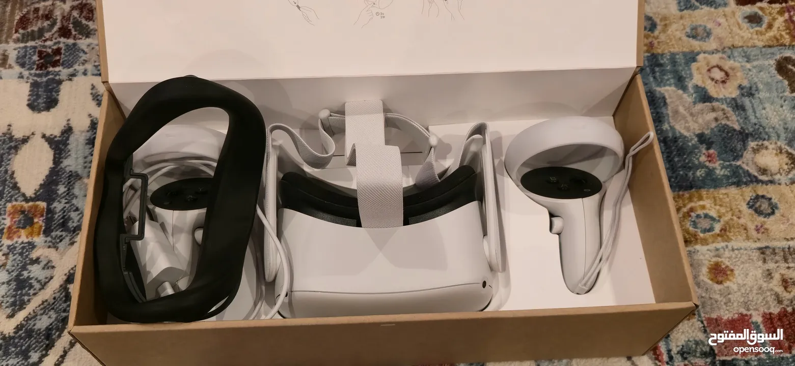 استخدام مرة واحدة مع كفالة اكسايت الغانم VR Meta quest 2 256GB