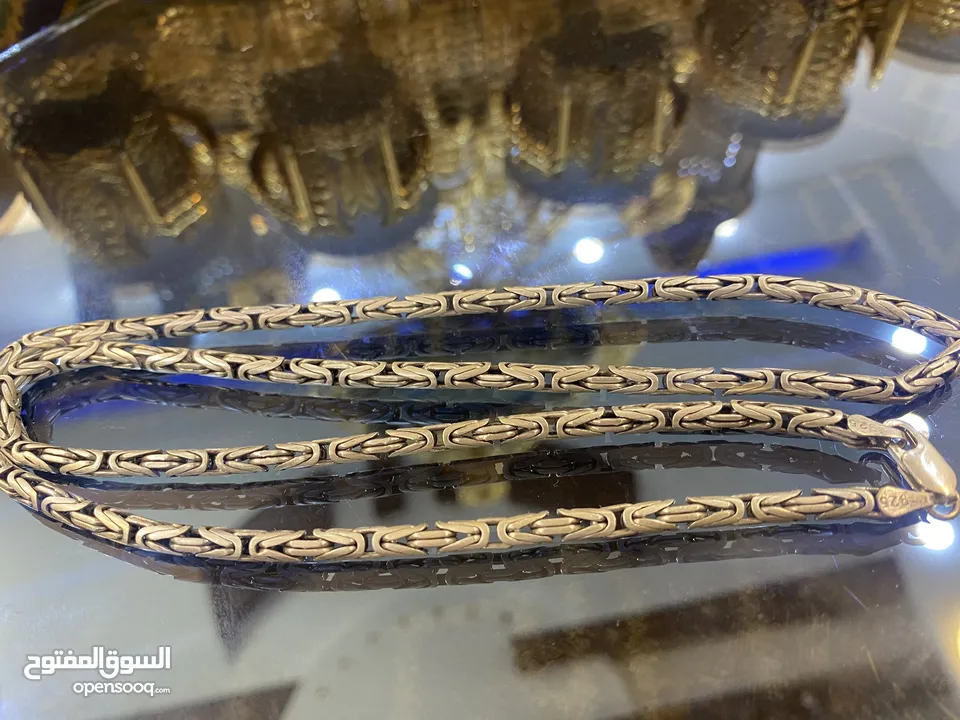 سنسال ايطالي 925اصلي مختوم اربع اختام 55غرام