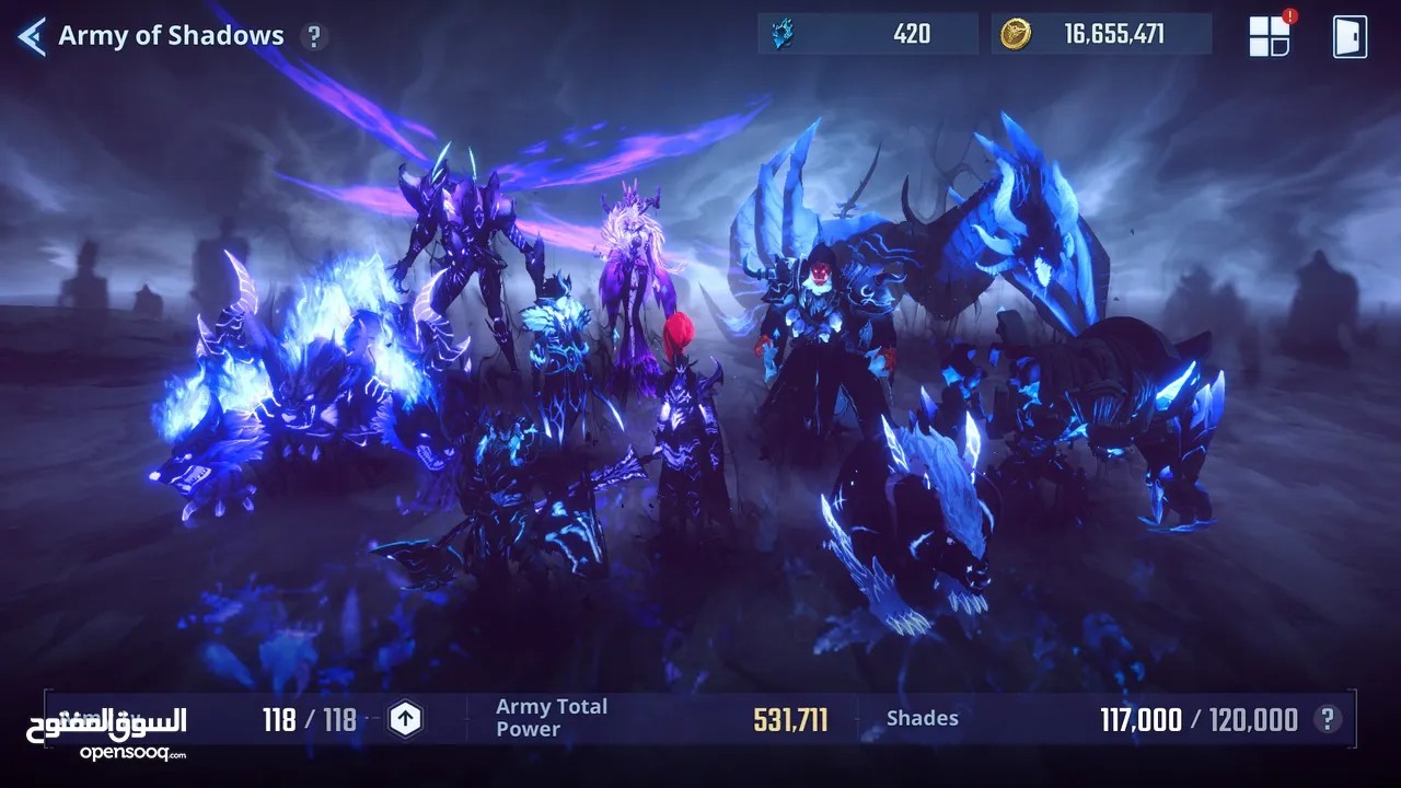 حساب solo leveling arise للبيع تمت هزيمه يوغمينت ضمن 6000 لاعب