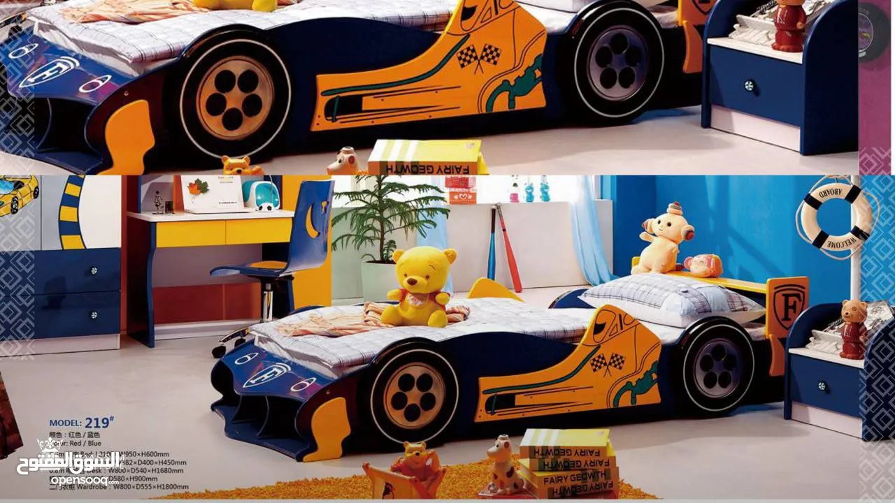 توفر سرير اطفال على شكل سياره حجم كبير  الوان مميزه  فرح طفلك باجمل سرير  والسعر مناسب