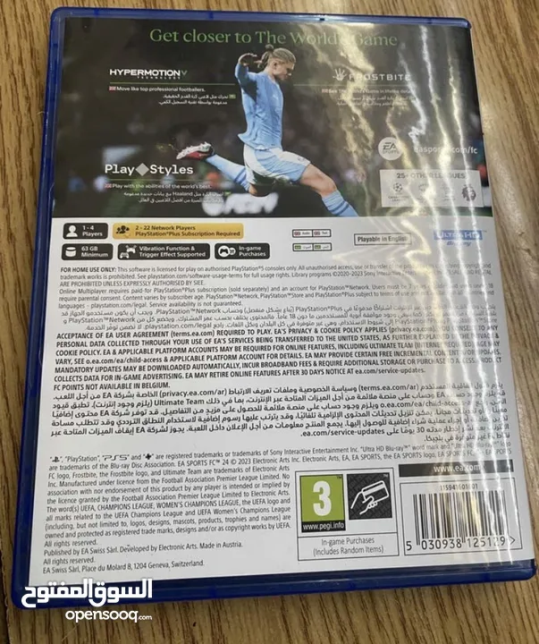 fifa 24 ps5 مستعمل بحاله الوكاله