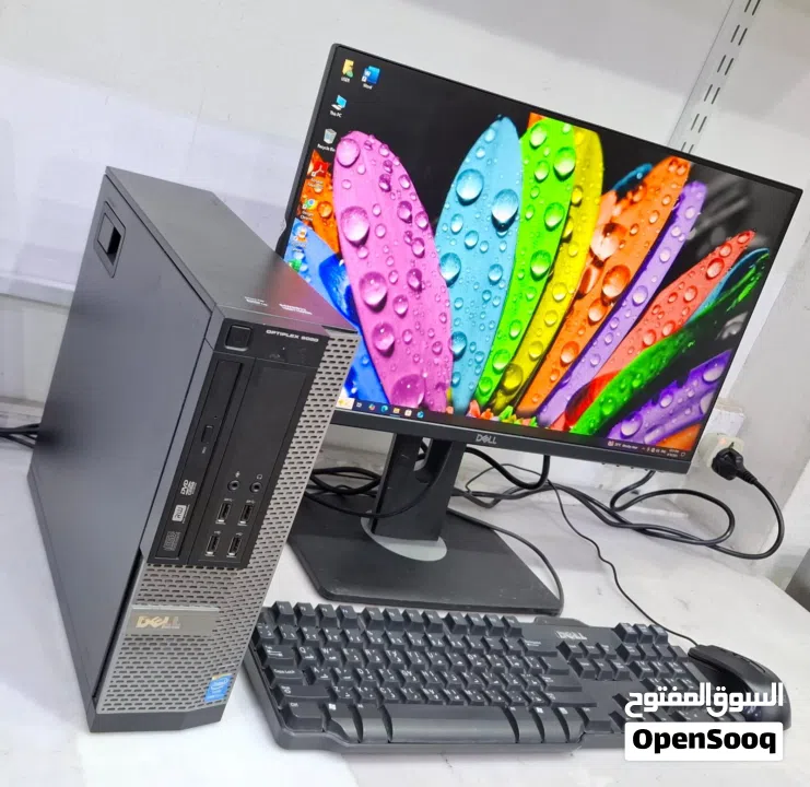 DELL Core i7 WIFI Computer Set With 23" Full HD Monitor 16GB RAM + 512GB SSD Ready To Use