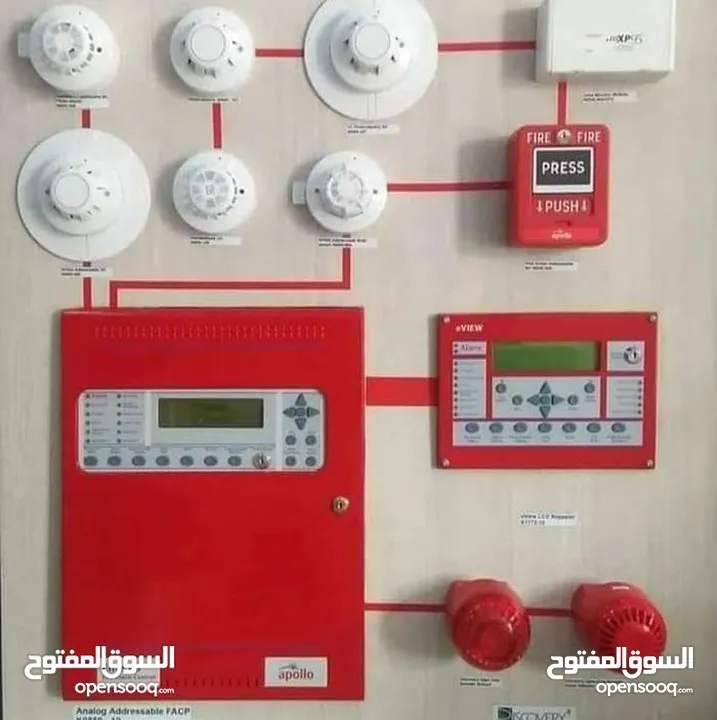 ا اجهزه انذار حريق ومعدات اطفاء الحريق ومعدات السلامه العامه