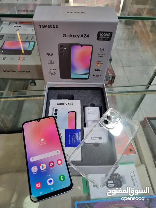 مستعمل اخو الجديد Samsung A24 4G رام 16 جيجا 128 أغراضة والكرتونه والبكج متوفر توصيل