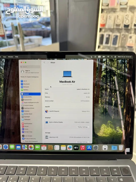MACBOOK AIR M3 13 INCH UESD 16RAM 256GB