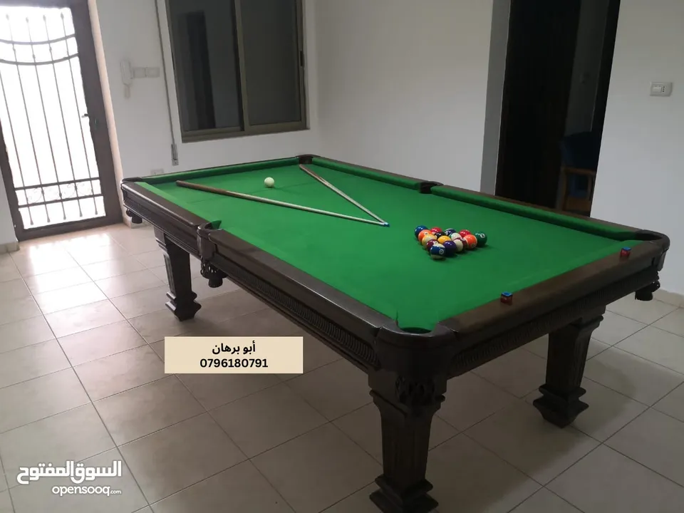 طاولات بلياردو جديدة و مستعملة بأحدث المواصفات عرض خاص ولمدة محدودة