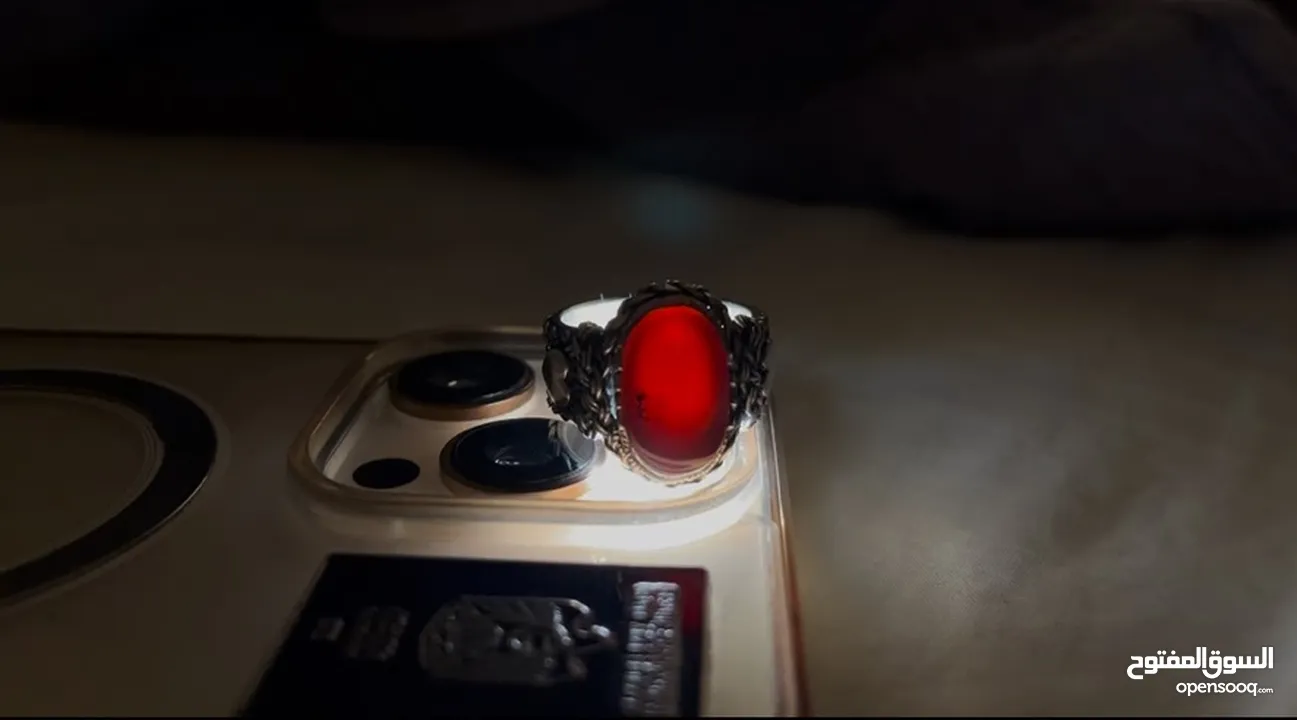 عقيق يماني مصور قلب صياغه الوليف