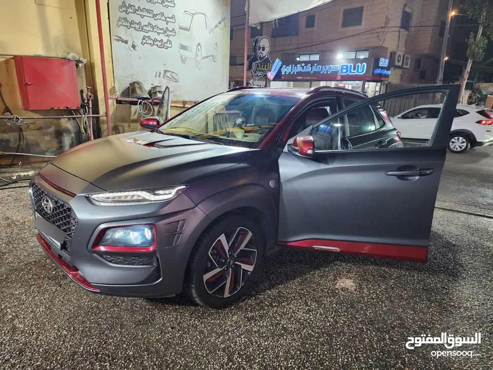 هيونداي كونا ايرون مان 2019 فل الفل  رمادي مطفي  20 ألف كم  - فحص ممتاز