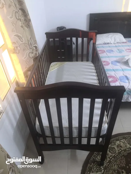 Baby cot with giggles matress