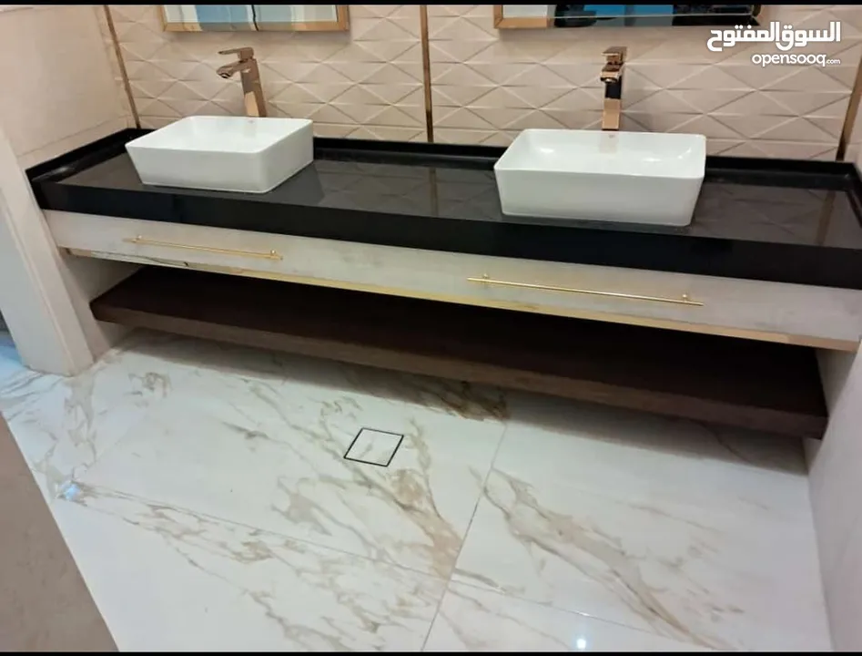 تفصيل مغاسل رخام صناعي مغسله كاونتر كاونترات corian كوريان كورين اكريليك مغسلة كوارتز بورسلان ديكور