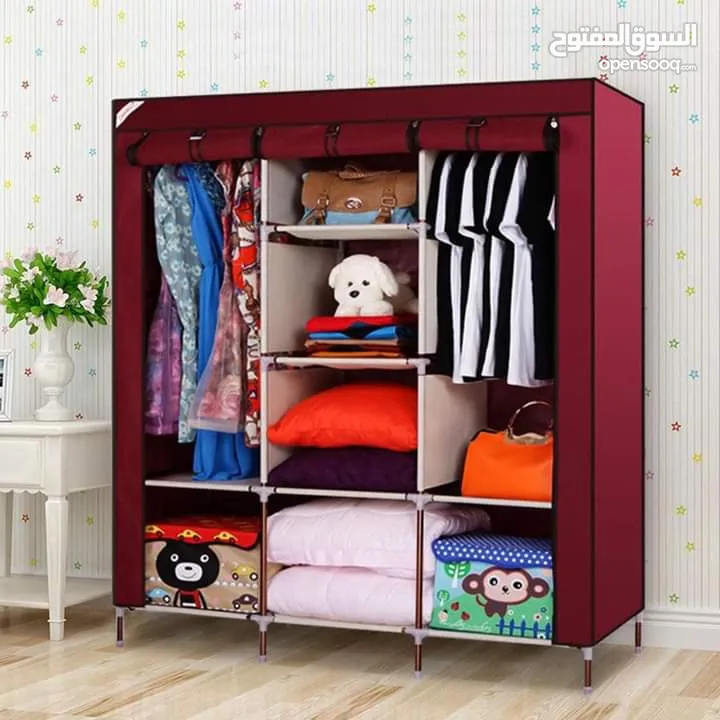 خزانة ملابس قماش - خزائن تخزين ملابس متنقلة حجم كبير سهولة تخزين ترتيب ملابسك بأجمل شكل