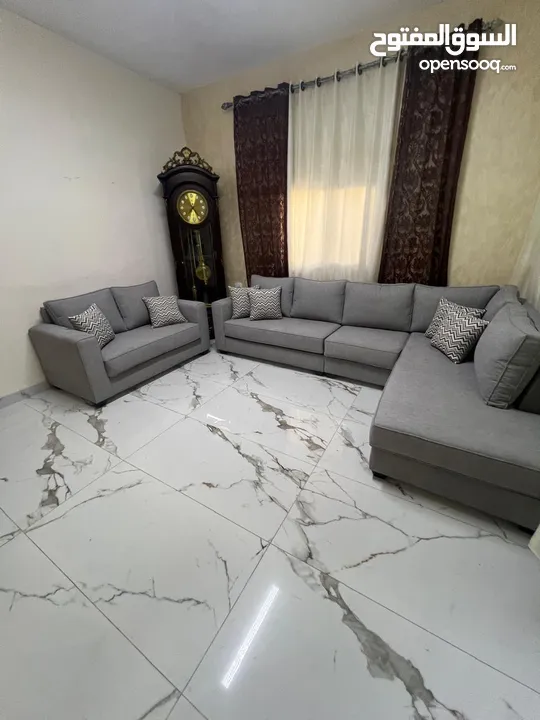 اطقم كورنرات تفصيل جديد ستايل امريكي  من افضل انواع الخشب والقماش والاسفنج  مع امكانية تغيير اللون