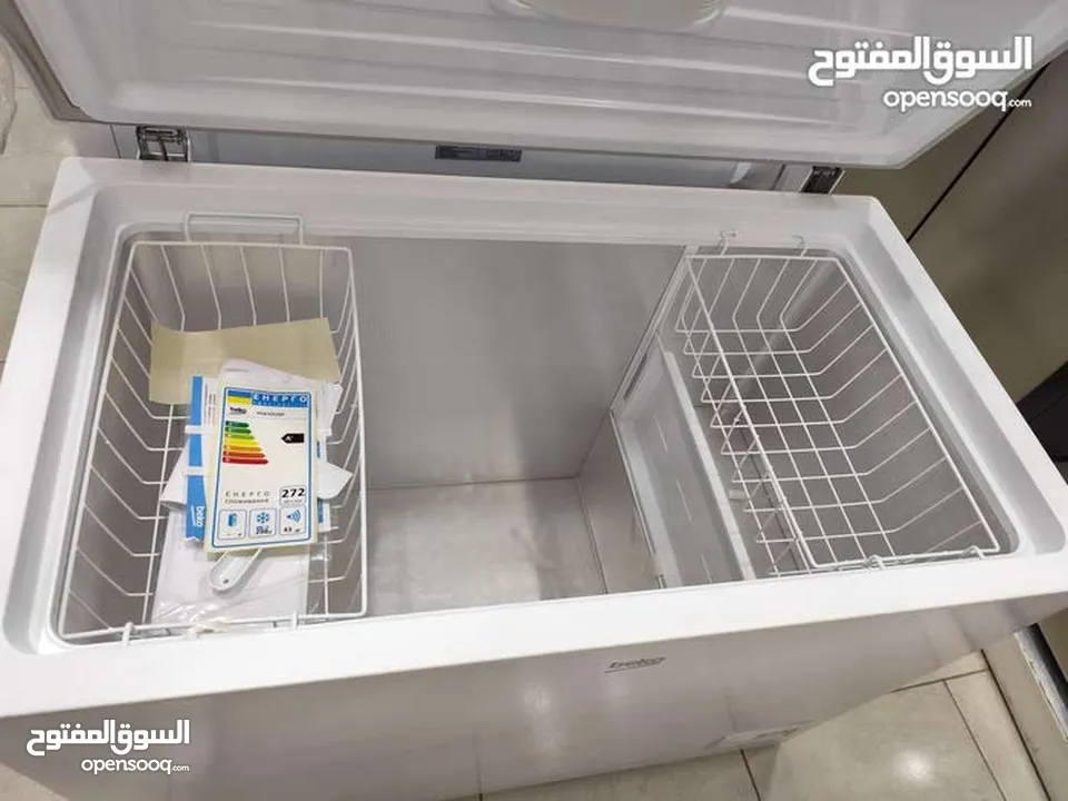 فريزر عامودي و بطح 150 A+ لون سلفر وأبيض شامل توصيل مجانا بأقل سعر بالمملكه