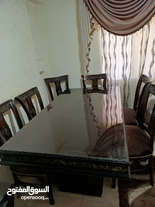 طاولة سفرة 6 كراسي مستعملة بحال الجديد