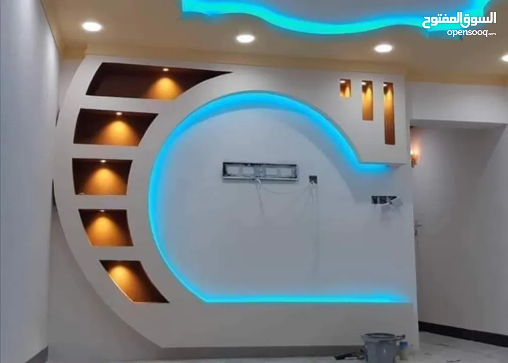 كهرباء وأحدث الديكورات المنزليه حبس بورد وتركيب بدل الخشب والرخام