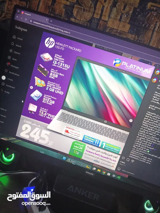 LAPTOP HP شبه جديد استخدام خفيف جدا