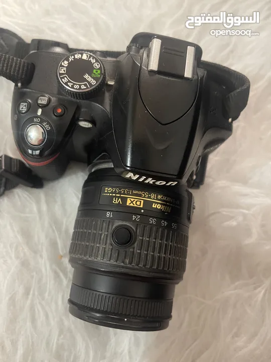 كاميرا نيكون d3200 مع عدسة احترافية