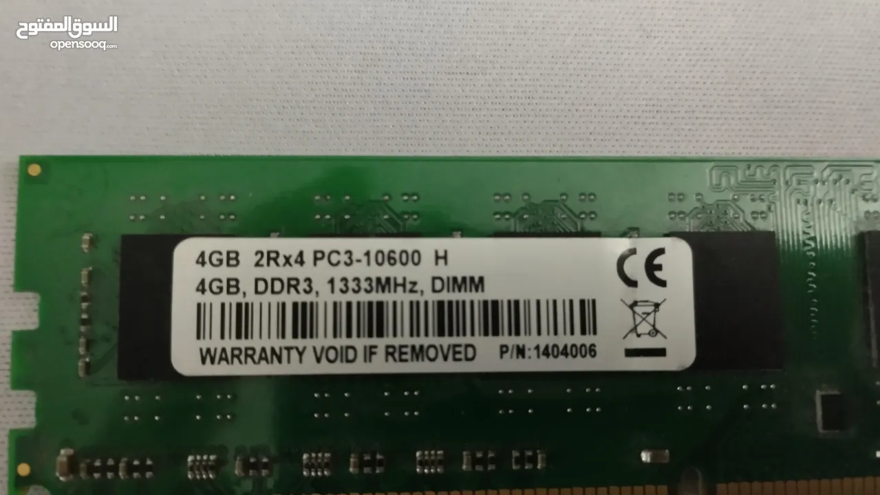 حبتين رام 4gb-4gb ddr3  1600MHz Kingston شغال 100%