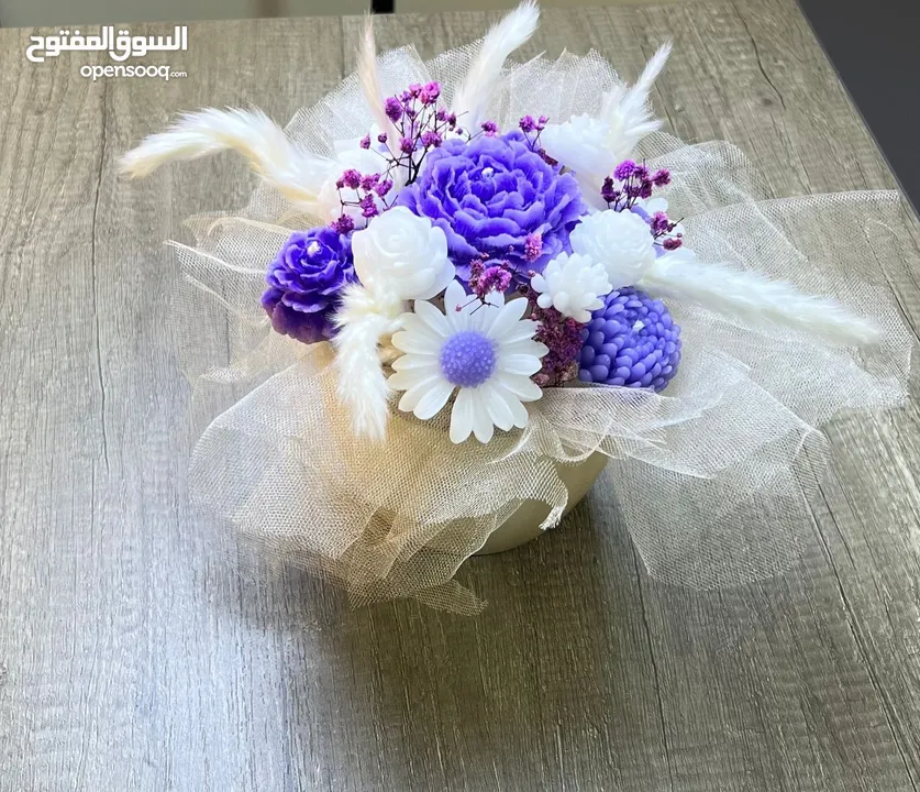 باقات وتوزيعات من الشمع تضيء مناسباتك مشكاة   هدايا وتوزيعات من القلب بتصميم مميز  مشكاة