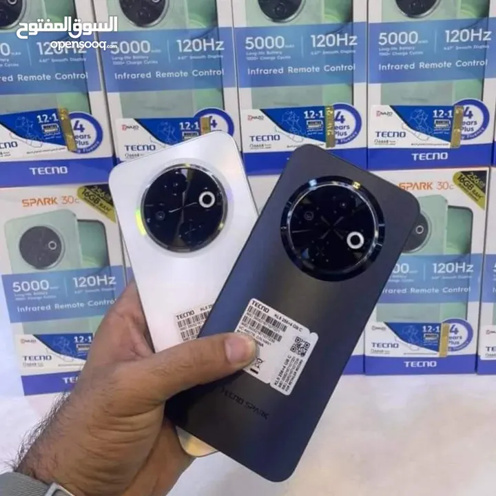 جهاز جديد بالكرتونة Spark 30c رام 8 و 12 و 16 جيجا 128 و 256 مكفول سنة متوفر توصيل