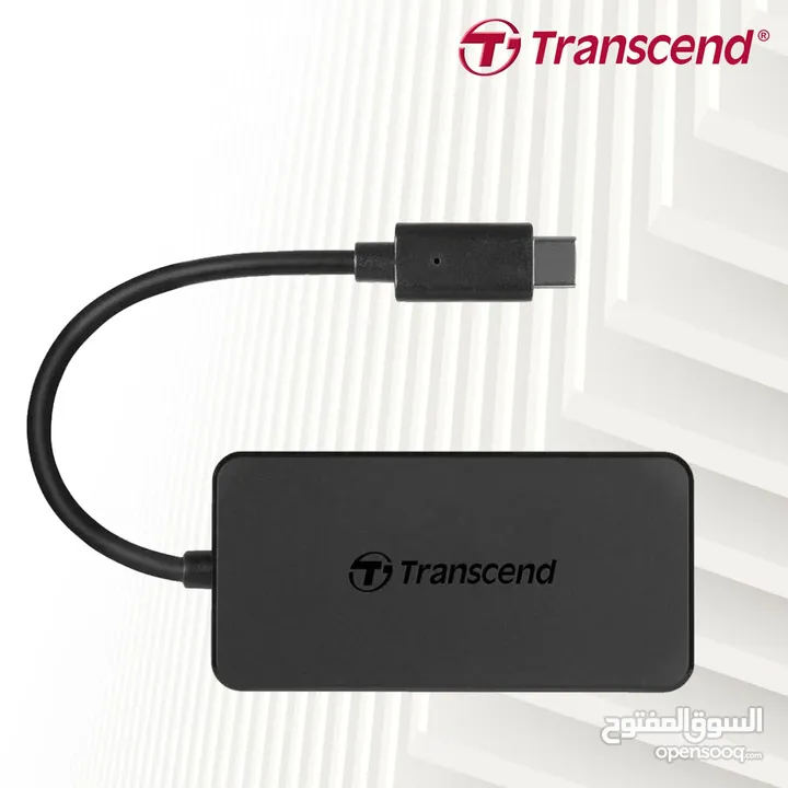موزع  USB HUB عالي السرعة 3.1 و 4 مداخل Transcend HUB2C Type-C 4 Port USB HUB SuperSpeed 3.0