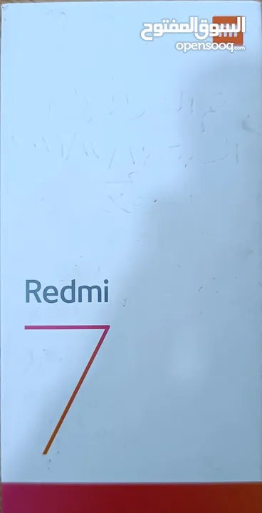 شاومي ريدمي 7 استعمال قليل بحالة ممتازة بالكرتونة والجراب والكتالوج والشاحن والوصلة  اللون ازرق×كحلي