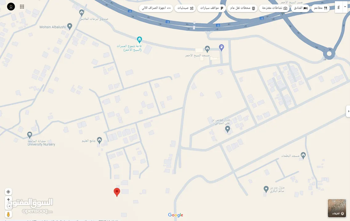 ارض سكنية في موقع مميز في ولاية بدبد - سيح الاحمر بالقرب من جسر سيح الاحمر بالقرب من جامع العليم