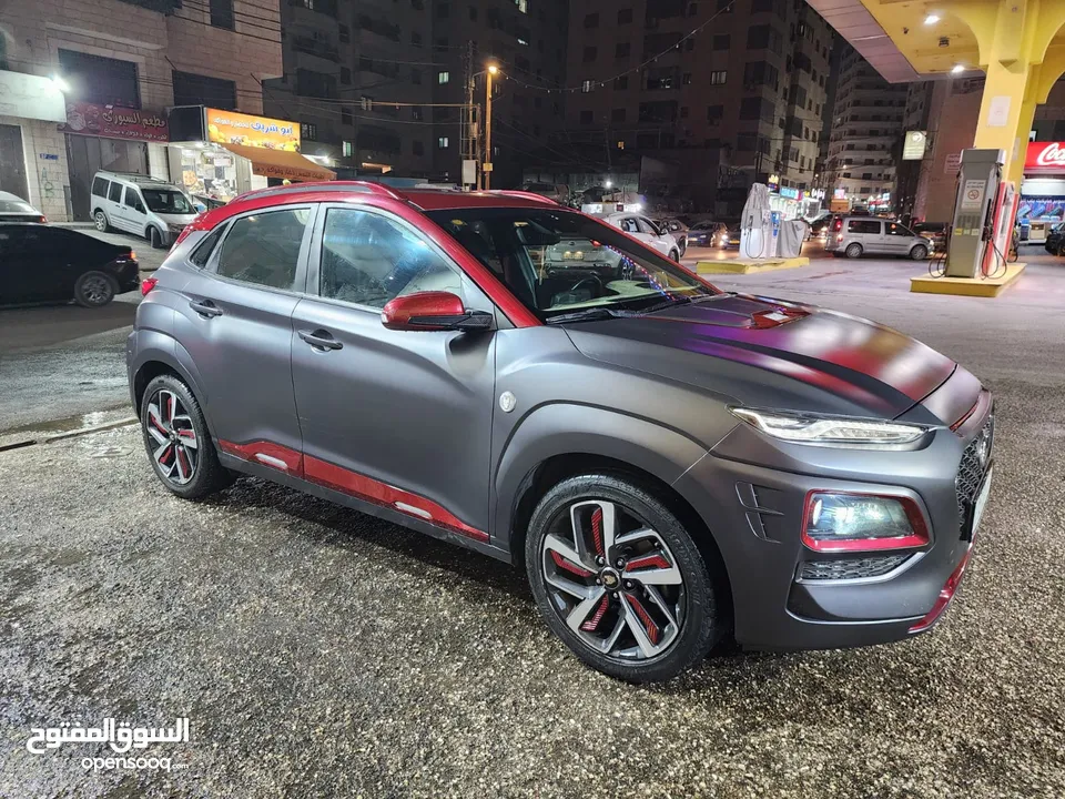 هيونداي كونا ايرون مان 2019 فل الفل  رمادي مطفي  20 ألف كم  - فحص ممتاز