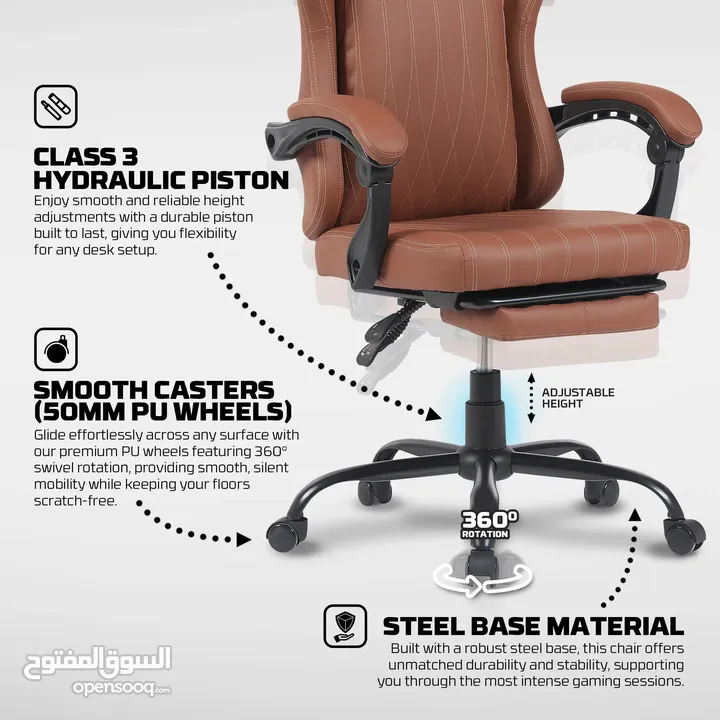 FANTECH GC193 GAMING CHAIR BLACK كرسي فانتيك طبي بشكل مميز وجودة مضمونة