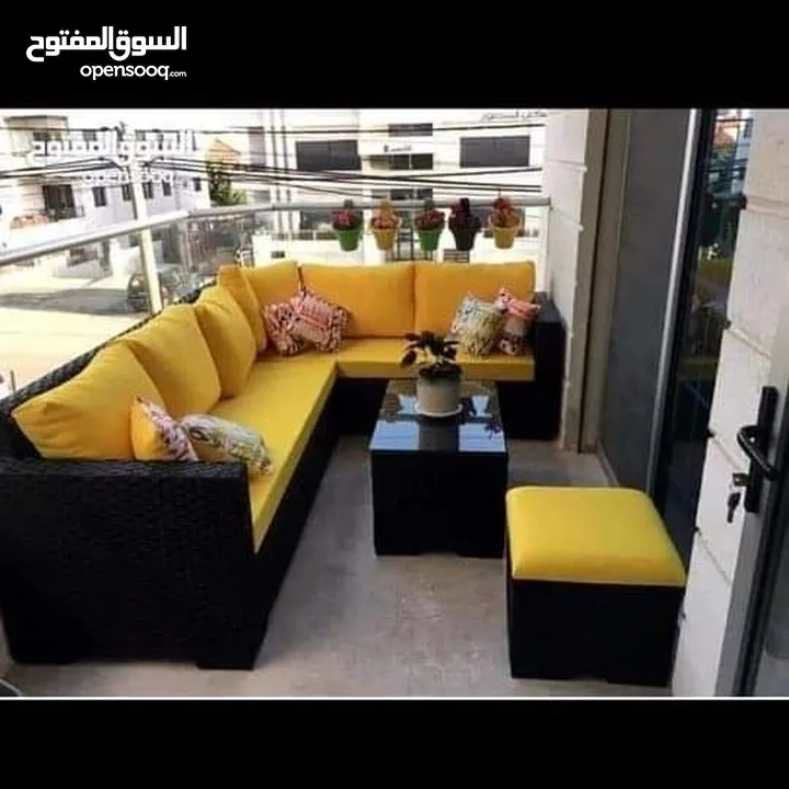 طقم رتان عرض خاص خمس مقاعد مع طاوله وسط فقط 115